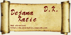 Dejana Katić vizit kartica